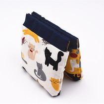 Original design Hand-made small things playful cat creative coin purse earphone bag Lipstick bag Retro Japanese style
