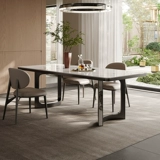 心域 Итальянский рок -панель обеденный стол современный минималистский легкий роскошный пищевой стол