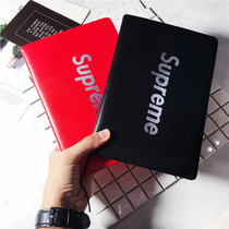 supreme book leather hot silver student office learning customizable LOGO NOTEPAD notebook