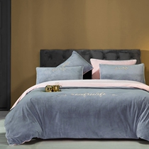 Winter thickened double-sided coral suede velvet velvet four pieces of warm flannel suede baby suede bedding