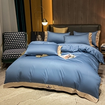 60 long suede cotton four pieces full cotton pure color minimalist cover bed linen 1 5m bed 1 8m bed pure cotton bed bedding