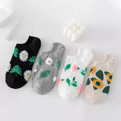 Socks female invisible socks summer thin ins tide Japanese invisible socks small Daisy cotton socks do not fall shallow mouth