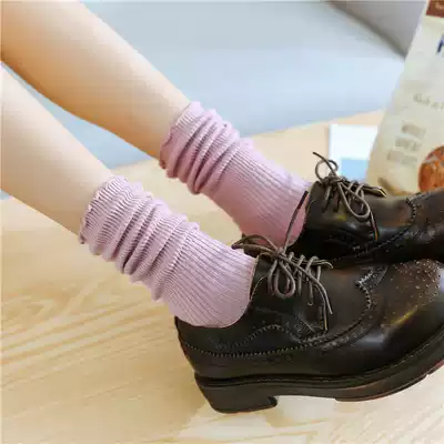 Bubble socks children's tide autumn and winter pure cotton stockings candy-colored stockings Japanese fungus lace socks