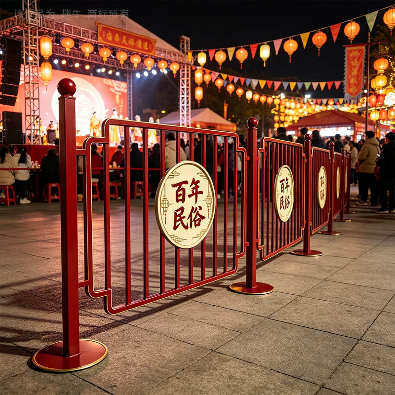 Iron Guardrails at the Ticketing Area of the Scenic Spot, Municipal Outdoor Crowd Control Barriers, Rust-Proof Isolation Fences for Campus Iron Guardrails at the Ticketing Area of the Scenic Spot, Municipal Outdoor Crowd Control Barriers, Rust-Proof Isolation Fences for Campus