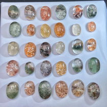 Natural Crystal Four Seasons Ghost Flower Ghost Amethyst Rose Quartz Blonde Crystal 925 Silver Accessories Ring Pendant