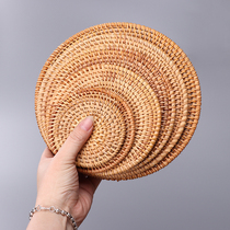 Southeast Asian kung fu tea set spare parts tea cup mat purple clay pot pad heat insulation cushion pot mat handicraft weaving pad