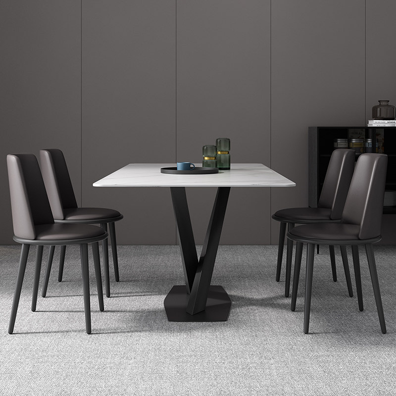 Light Extravagant Rockboard Table Modern Minima Home small family Type rectangular 6 people Dining Table dining table and chairs Combined