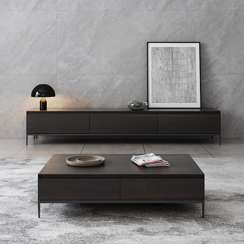 Living Room TV Cabinet Modern Minima Small Household Type Light Lavish Tea Table TV Cabinet Combo bedroom Easy TV enclosure