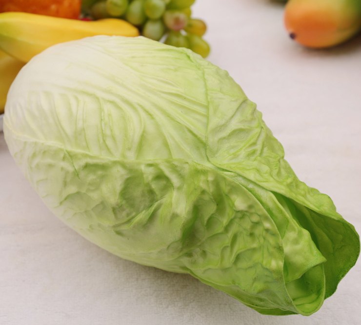 Simulated Chinese cabbage, green vegetables, simulated fruits, fake vegetable models, hotel decorations, cabinets