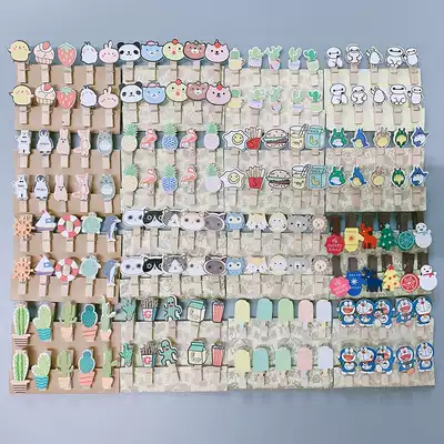 Creative cute cartoon diy color love small wooden clip photo clip wooden clip kindergarten decoration