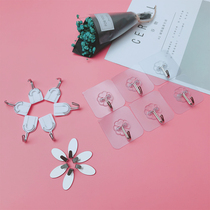 Transparent non-trace adhesive hook strong load-bearing magic clasp adhesive hook kitchen bathroom toilet hook nail free