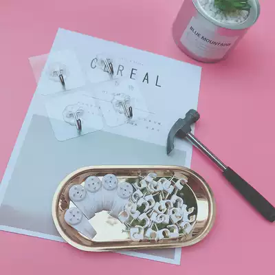 Non-scarred nail multifunctional powerful adhesive hook Photo wedding photo frame hanging painting invisible nail wall wall door rear nail