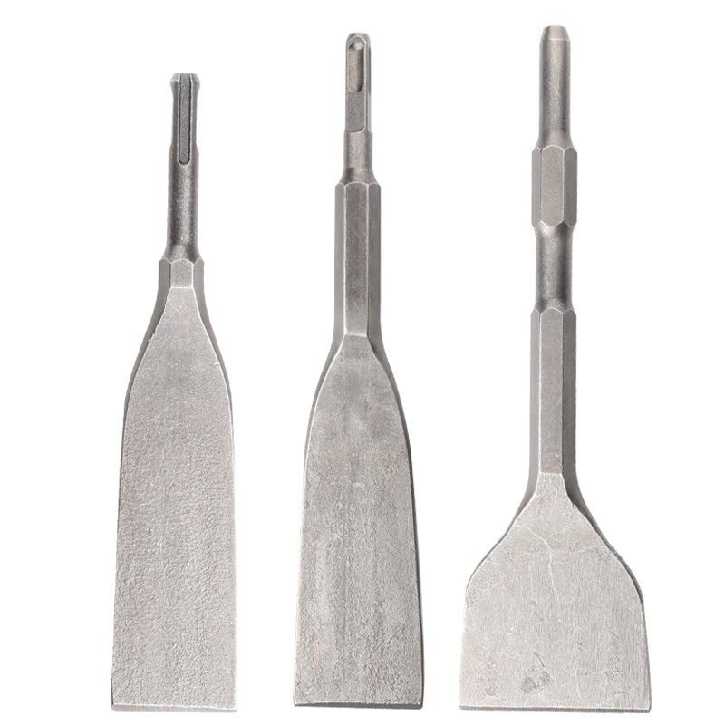 Electric hammer drill impact drill bit square shank Round shank hexagonal shank ultra-thin flat chisel pick drills electric pick head shovel chisel to cut through wall
