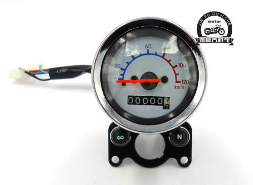 CG125 happy 125AX100 Jialing 70 dụng cụ đo đường kính retro sửa đổi với tín hiệu rẽ trung tính đồng hồ điện tử xe wave 110