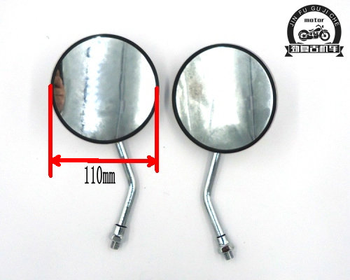 Gương xe máy retro sửa đổi lớn bằng thép không gỉ gương chiếu hậu gương Gương Tân Nguyên SR Ranger Tianjun gương lồi xe máy