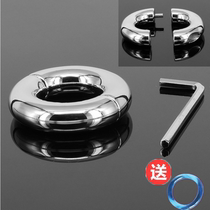 Mens same sex gay sex toys metal stainless steel open and close lock sperm ring penis root ring control time set