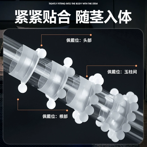 Мужчина использует JJ Glans в кольцо из бусинного кольца, чтобы предотвратить стрельбу в течение длительного времени оргазм, замок с кольцом полового кольца Рабо собой кольцевые секс -продукты 屌 Кольцевые овечьи круги