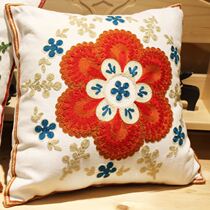 Cute sofa Pillow Nordic Ins Light Lavish Retro Superior Little Fresh Field Garden Method Embroidered Color Cushion