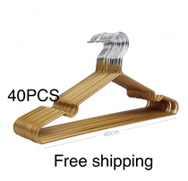 40pcs thick adult Metal clothes hangers coat hanger 加粗衣架