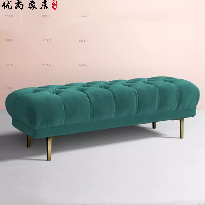 American Modern Fluff Sofa Store Pull Bedside Bedside Bedstool Clothing Store Change Shoes Stool Living Room