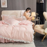 Хлопковый комплект, пододеяльник, простыня, популярно в интернете, 4 предмета, увеличенная толщина, в корейском стиле