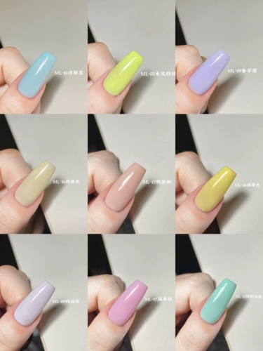 Макарон летний макарон серии макарон лак авокадо зеленый розовый розовый цвет конфеты с мороженым. Клей лак для ногтей