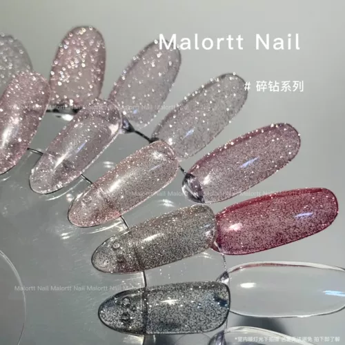 Взрыв измельченной буровой доспехи масляная резинка измельченное серебро несколько туманного острова отражает прыжки с лаком для ногтей.