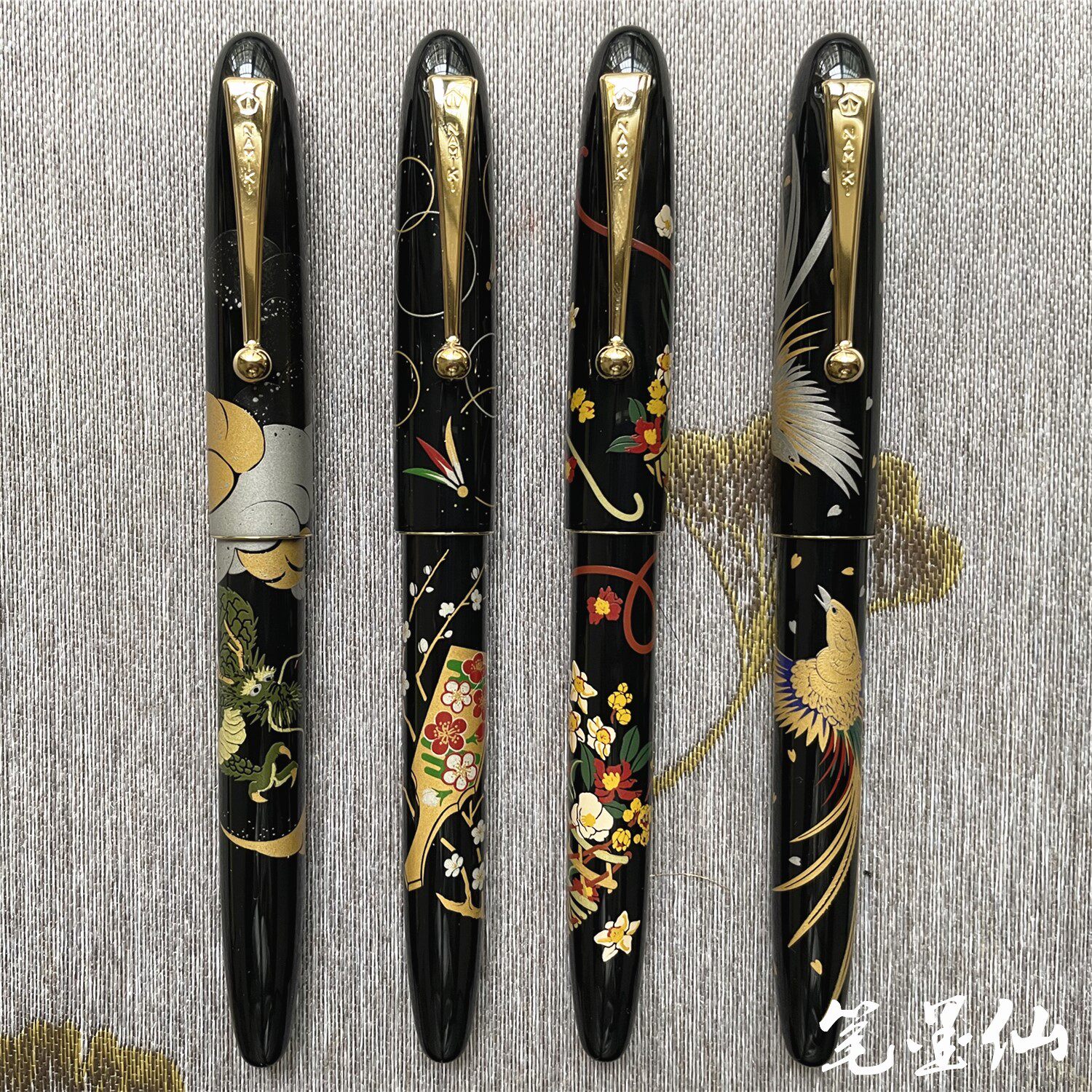 Pen Ink Sennamiki raw lacquer Painted Fountain Pen Flower Cage Damo Sword Jade Toy Series Pen