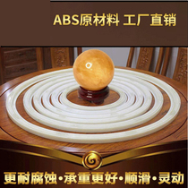 Manufacturer Straight Battalion ABS Plastic Turntable Swivel Table Dining Desk Hotel Marble Glass Ball Bearing Round Table Base