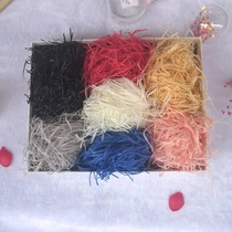 Gift box Packing box filler Rafi grass multi-color shock absorption decorative lining shredded paper wire