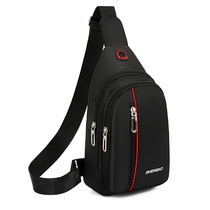 Chest bag men shoulder shoulder bag men Korean version of canvas running bag students small cross backpack bag tide leisure new 2017