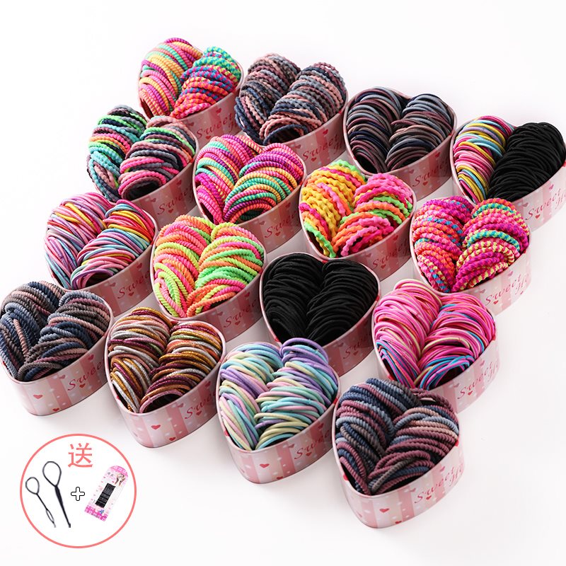 Rubber ring female Korean version of small fresh hair girl hair ring female black baby hair ring tie hair girl hair accessories cute