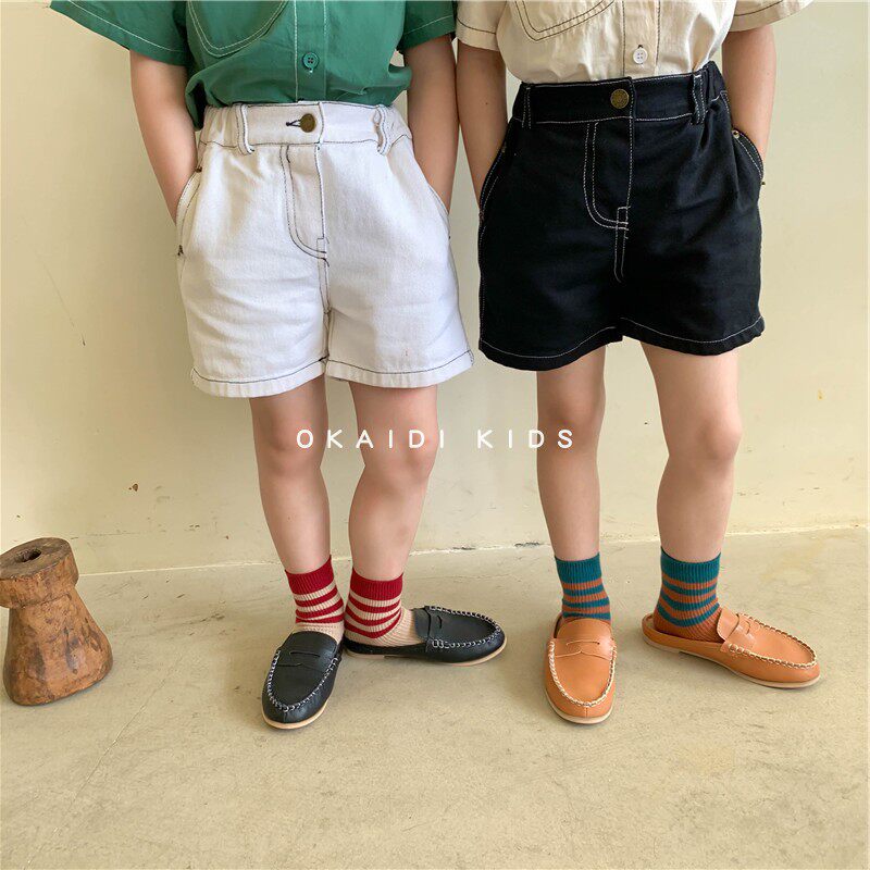 OKAIDI French children 50% shorts for men and women 2022 summer models Han version pants baby loose casual pants tide