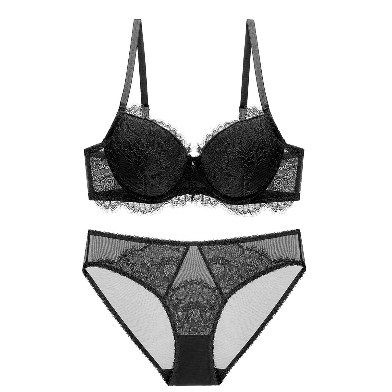 Mùa thu / đông Pháp đang mỏng cup áo ngực mới set sexy lớn tụ tập áo ngực để thu thập các bên của đồ lót ren kem nữ mùa hè.