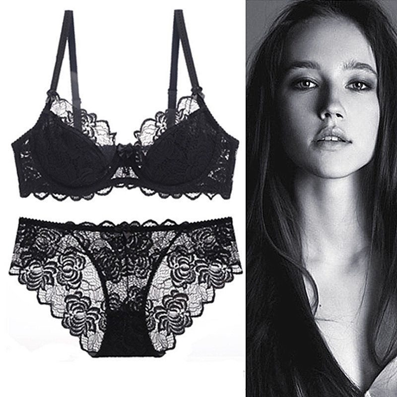 Gather Comfort Lace Small Can Love Transparent Lingerie Suit Women Apologele Ultra Slim breathable Large size Size No Sponge Bra