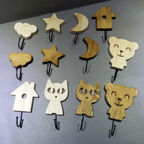 Clothing store adhesive hook wall-free hanging clothes hook childrens clothing shelf no trace adhesive hook creative wall hanging display rack