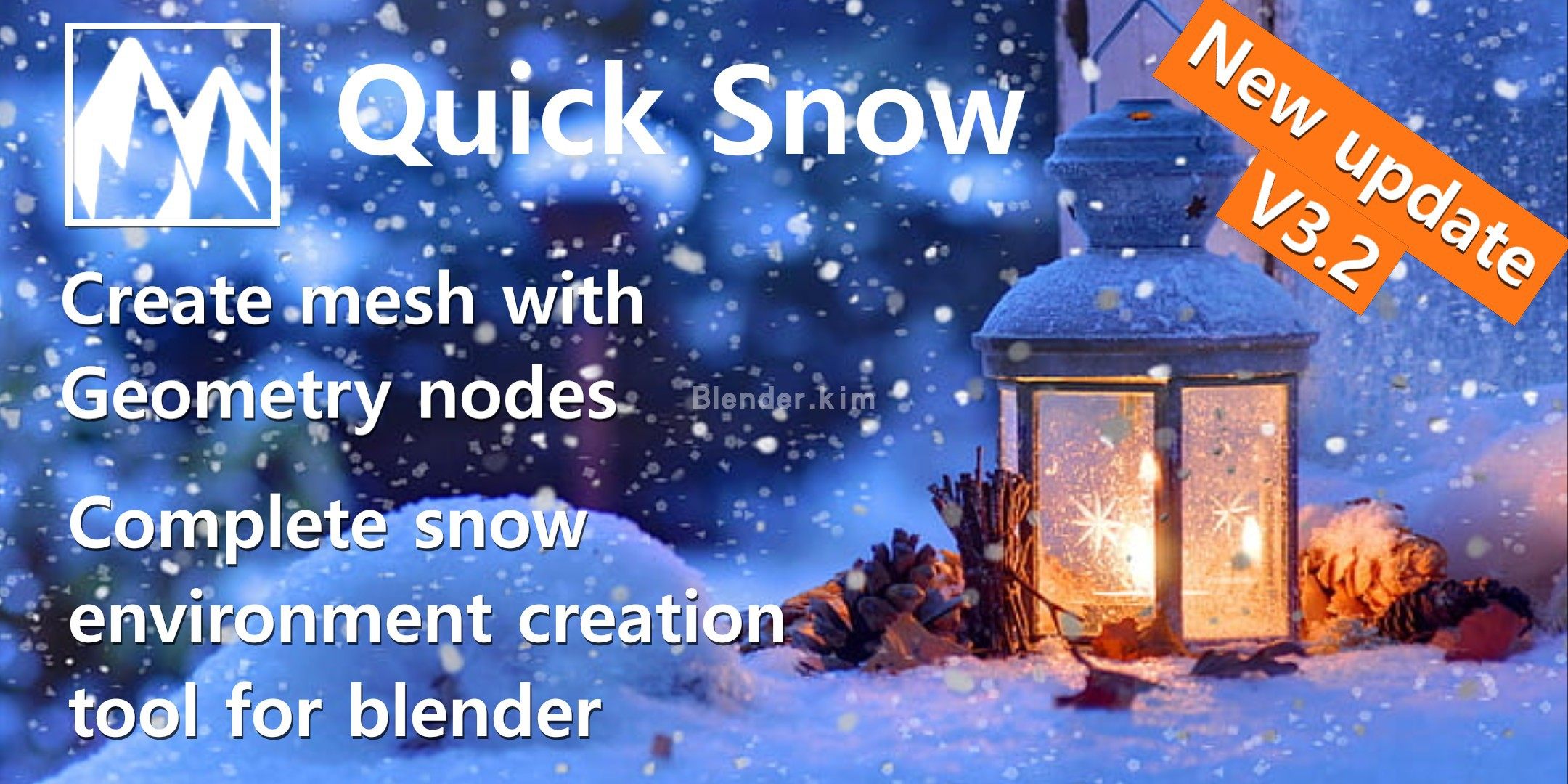 快速创建下雪预设 Quick Snow - Blender预设-魔酷网