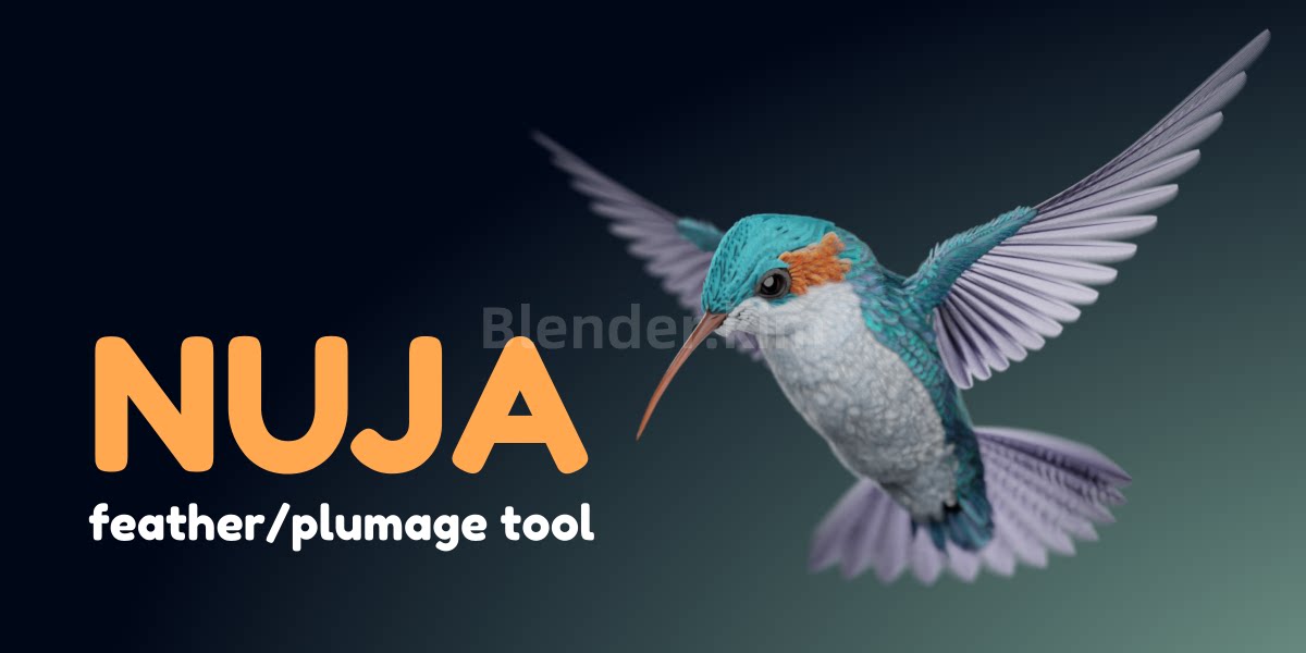 创建羽毛预设Nuja - Feather And Plumage Tools - Blender预设-魔酷网