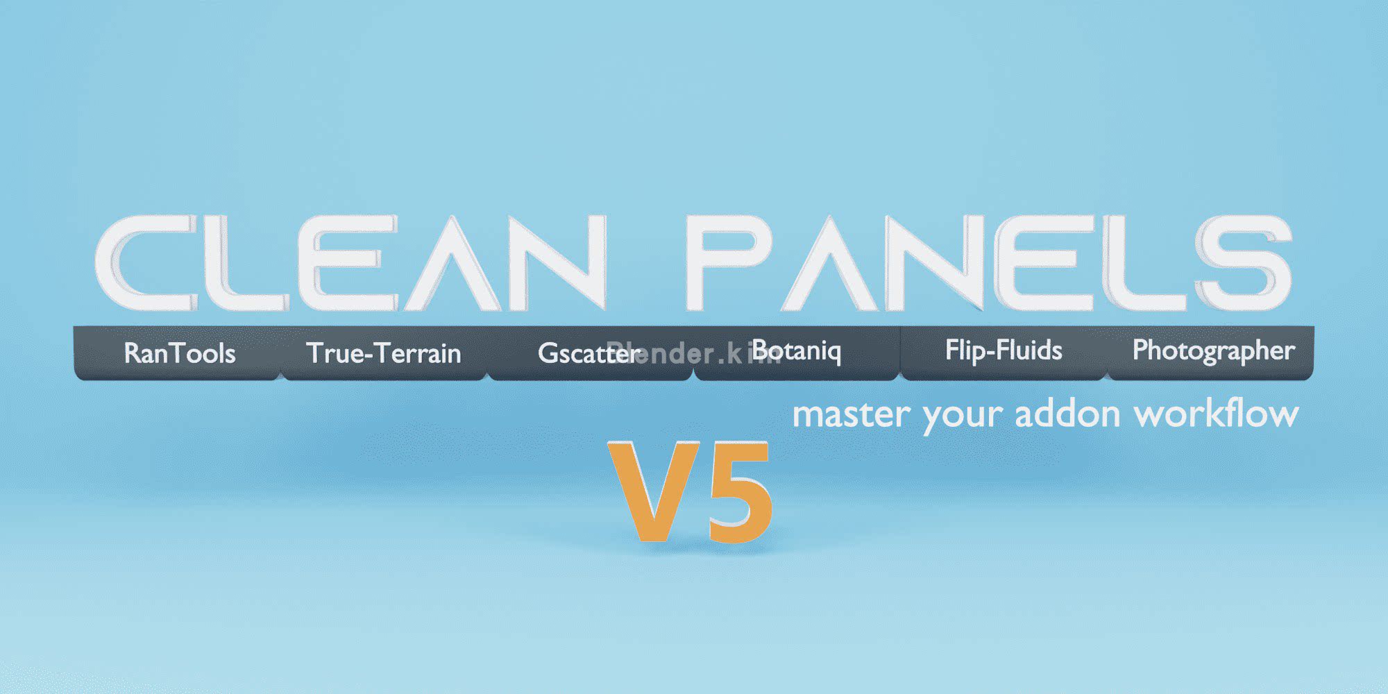 N面板管理插件 CleanPanels - Blender插件-魔酷网