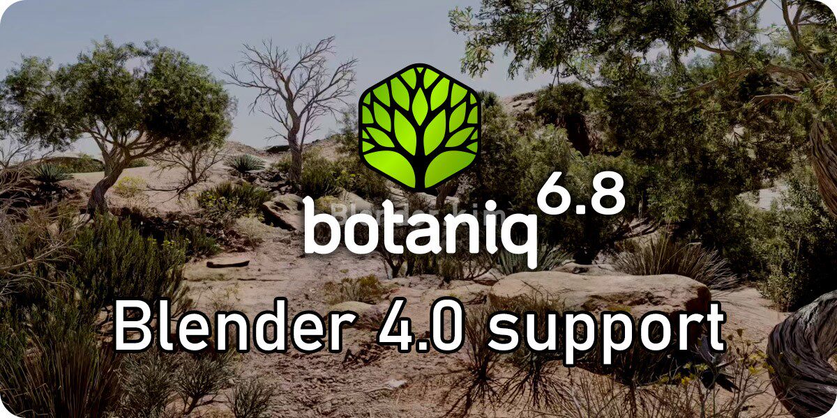 花草树木植物绿化预设 Botaniq Tree And Grass Library - Blender插件-魔酷网