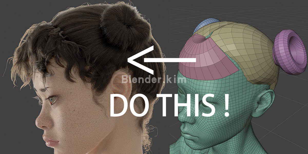 头发生成预设 N_Hair_Nodes - Blender预设-魔酷网