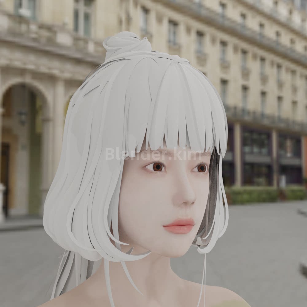 BL 新手人物白毛女性角色头部雕刻练习1-魔酷网