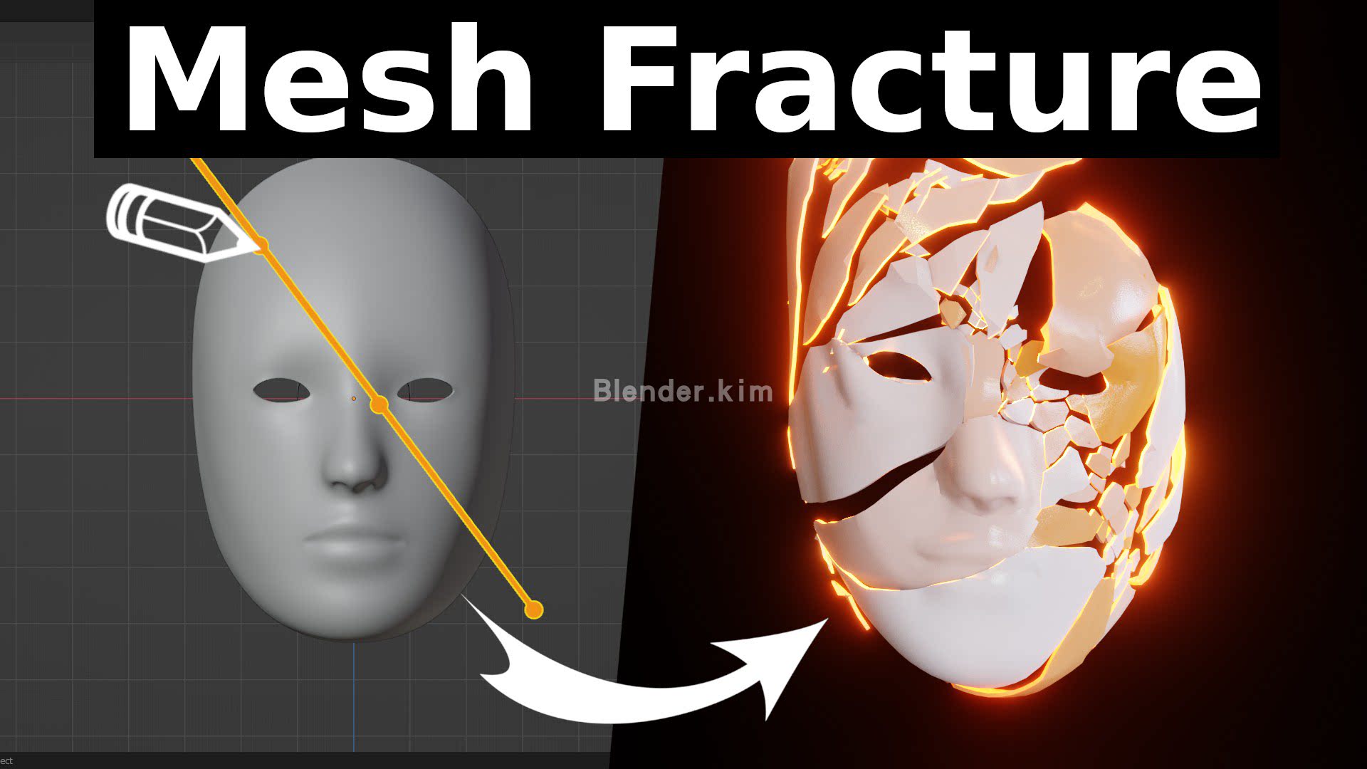模型断裂预设 Procedural Mesh Fracture - Blender预设-魔酷网
