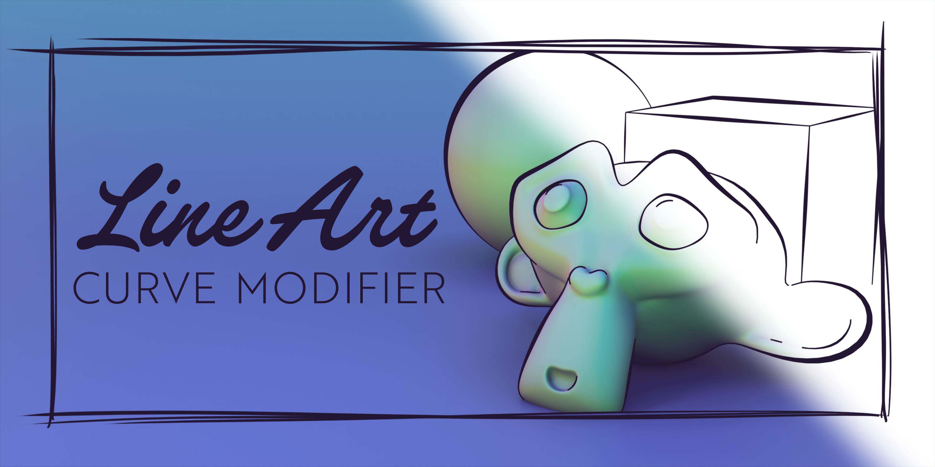 边缘描边预设 Line Art Curve Modifier-魔酷网