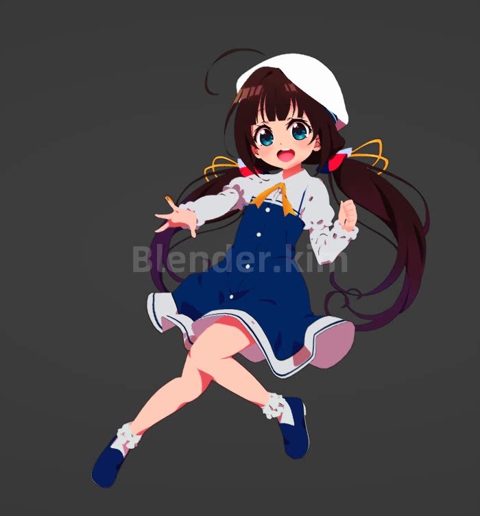 三渲二  可爱 少女 雏鹤爱 材质打包了-魔酷网