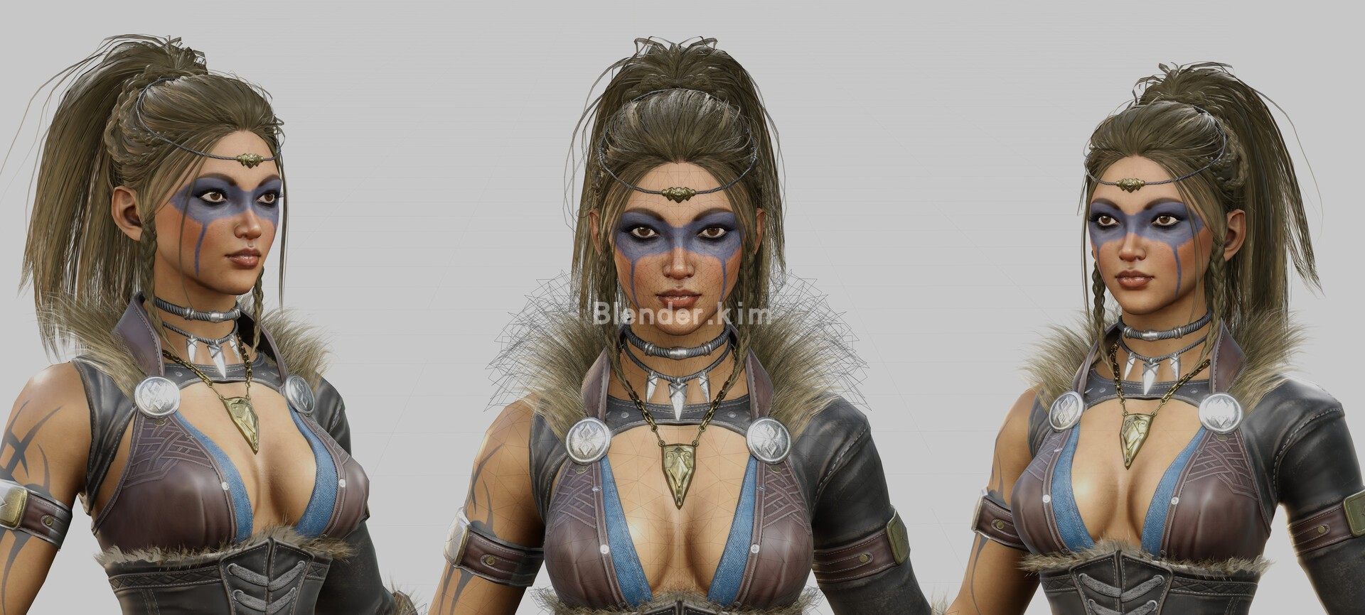 部落女酋长 Game Ready Character Modeling-魔酷网