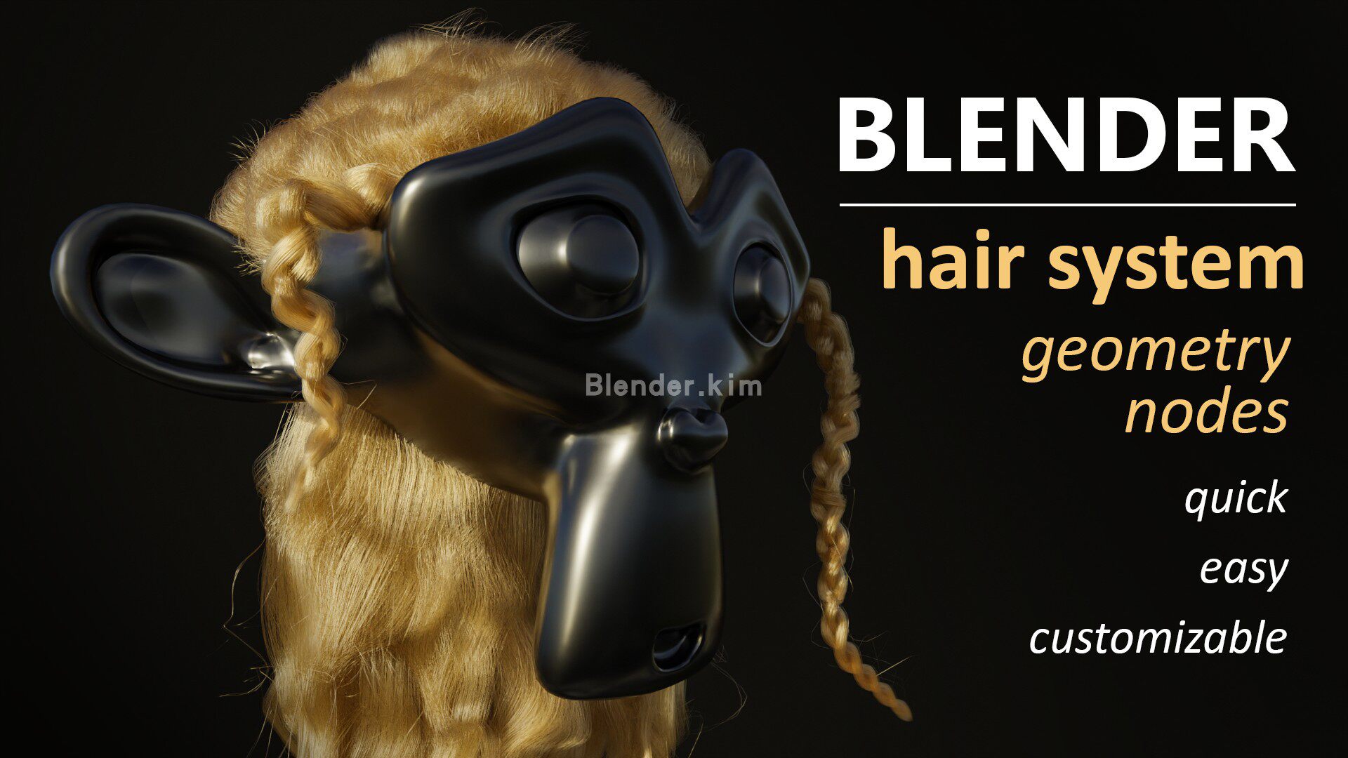 程序毛发预设 Hair System Geometry Nodes - Blender预设-魔酷网