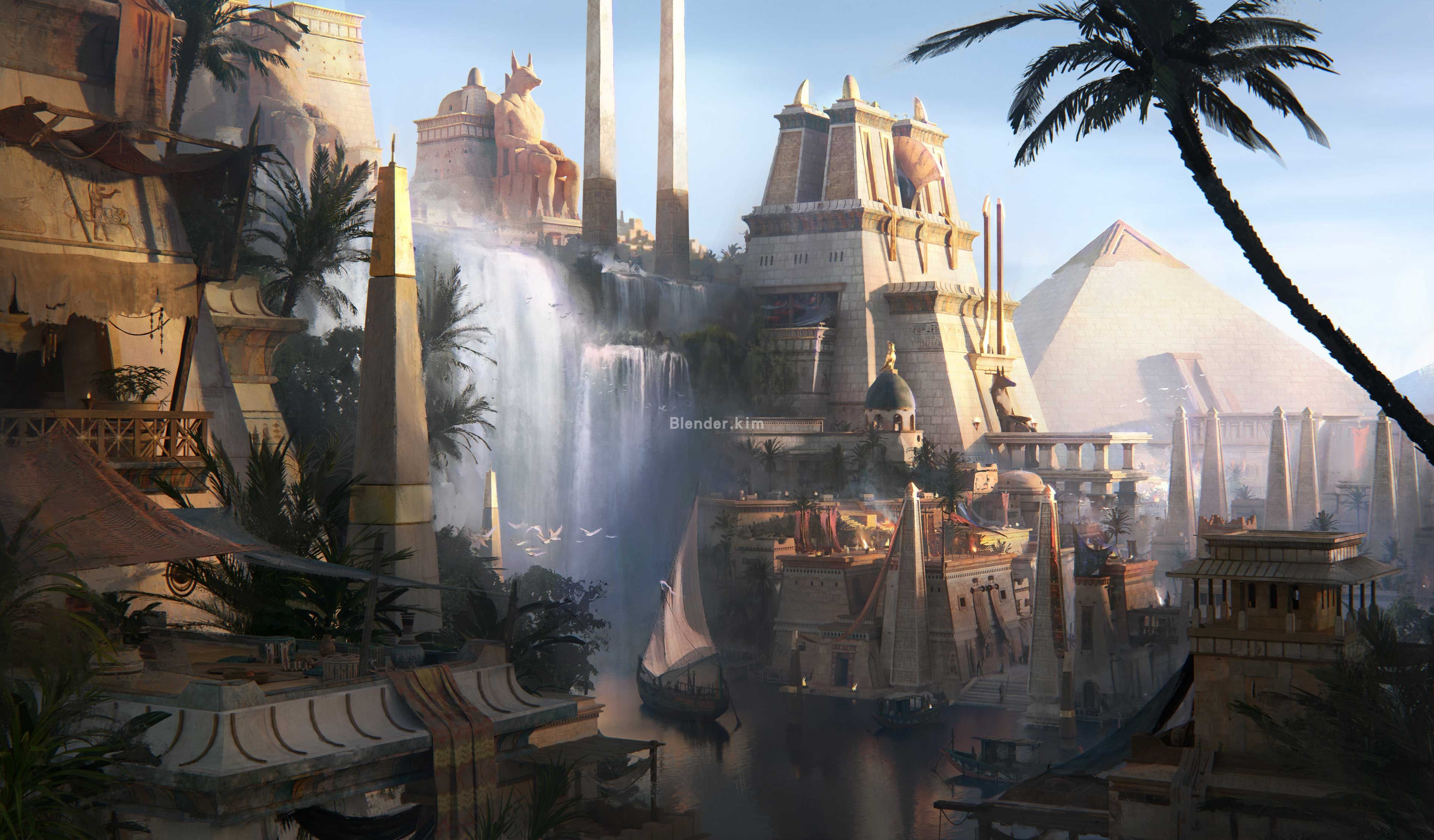 Kitbash3D-EGYPT-古埃及金字塔建筑-魔酷网