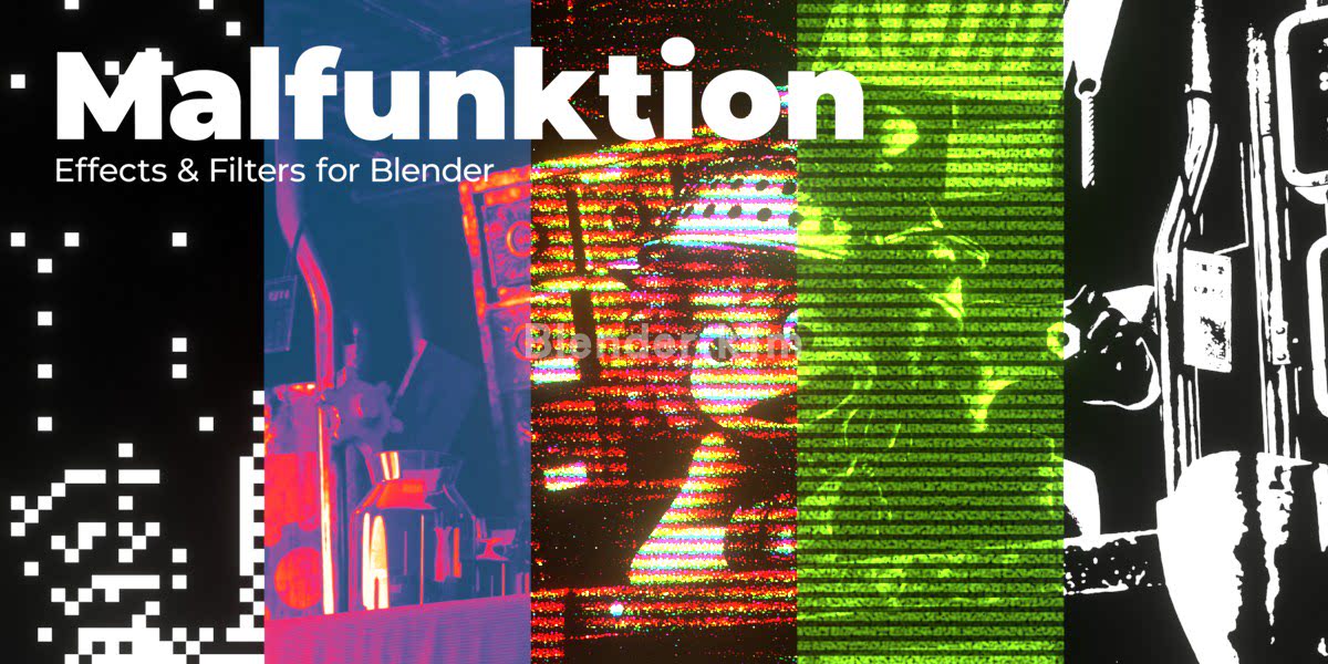 故障风效果预设 Malfunktion Effects & Filters - Blender预设-魔酷网