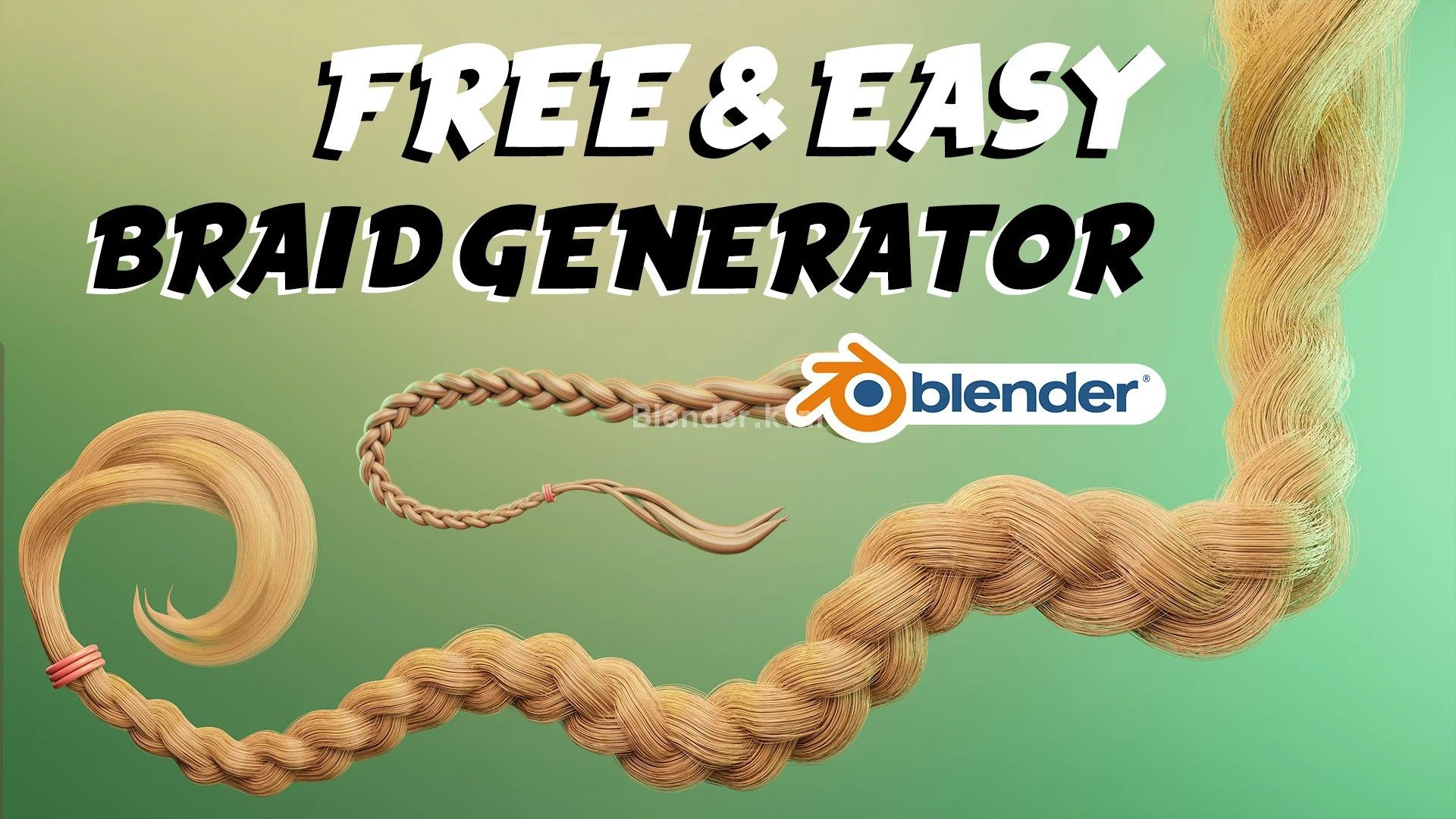 程序化麻花辫生成器 Braidify (Procedural Braid Generator) - Blender预设-魔酷网
